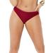 Plus Size Women's Knit Mesh Overlay Bikini Bottom by Swimsuits For All in Maroon (Size 14)