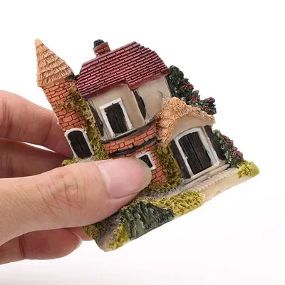 Mini petit chalet de jardin nickel é artisanat de décoration bricolage ornement de maison micro