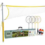 Franklin Sports kids Family Badminton & Volleyball Set Plastic/Metal in White | 38.5 H in | Wayfair 50611X