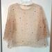 Zara Tops | Like New, Fine Mesh, Beaded, Zara Blouse | Color: Cream | Size: Xs