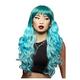 Smiffys 52519 Offiziell lizenzierte Manic Panic Mermaid Ombre Sirene Perücke, Damen, grün, Einheitsgröße