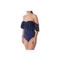 Fantasie Women's Marseille Underwire Bardot One-Piece Swimsuit, Twilight, 36F