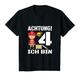 Kinder Bekleidung - Achtung! Ich bin 4 – Kinder vier Jahre alt T-Shirt