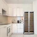 Lanbo 289 Bottle Single Zone Freestanding/Built-In Wine Refrigerator, Wood in Gray | 79.2 H x 32.3 W x 30.9 D in | Wayfair LW328SD