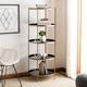Everly Quinn Enamel 53" H x 20" W Etagere Bookcase in Black | 53 H x 20 W x 20 D in | Wayfair 4646C23523A14FB5B6DD8704469C284C