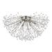 Everly Quinn Goin 6 - Light 30" Flush Mount Crystal in Gray | 15.25 H x 30 W x 30 D in | Wayfair 40C7FD1FA37F47F2872861FA4162E446