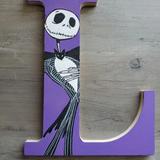 Disney Accents | Hand Painted Jack Skellington Letter Nightmare | Color: Black/Purple | Size: Os