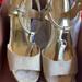 Coach Shoes | Coach Leah Wedge Platform Open High Heel Sandal | Color: Cream/Tan | Size: 9.5