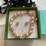 Kate Spade Jewelry | Kate Spade Lady Marmalade Bracelet And Earring Set | Color: Cream/Pink | Size: Os