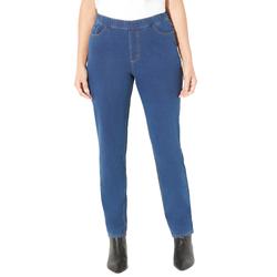 Plus Size Women's The Knit Jean by Catherines in Comfort Wash (Size 3XWP)