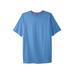 Men's Big & Tall Heavyweight Jersey Crewneck T-Shirt by Boulder Creek in Heather Blue (Size 3XL)