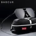 BARCUR Aluminium magnésium carré lunettes de soleil pour hommes lunettes de soleil pour femmes