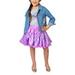 Disney Matching Sets | Disney Frozen 3 Piece Outfit -Tutu Couture Girls' Set - Denim Jacket/ Top/ Skirt | Color: Blue/Purple | Size: 3tg