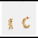 Coach Jewelry | Coach Criss Cross Huggie Earrings | Color: Gold | Size: Os