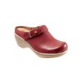 Wide Width Women's Marquette Mules by SoftWalk in Dark Red (Size 8 W)