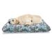 East Urban Home Ambesonne Peacock Pet Bed, Peacocks & Snowflakes Classic Traditional Patterns Crystal Christmas Seasonal | Wayfair