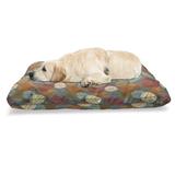 East Urban Home Ambesonne Autumn Pet Bed, Colorful Round Leaves Artwork Seasonal Repetition Creative Nature Composition | Wayfair