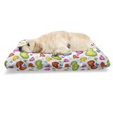 East Urban Home Ambesonne Love Pet Bed, Colorful Hearts & Butterflies Silhouettes Doodle Style Happy Valentines Day Pattern | Wayfair