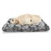 East Urban Home Ambesonne Skull Pet Bed, Knitting Chevron Texture w/ Brainpan Head Bone Ghostly Creepy Pattern Image | 24 H x 39 W x 5 D in | Wayfair