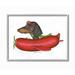 Stupell Industries Dachshund Flying in Weenie Mobile Playful Plane Illustration by Danny Gordan - Graphic Art Print in Brown | Wayfair