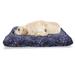 East Urban Home Ambesonne Dark Blue Pet Bed, Christmas Inspired Pattern w/ Ornate Curly Snowflakes Mandala Style, Size 24.0 H x 39.0 W x 5.0 D in
