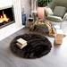 Black 60 x 2.5 in Area Rug - Etta Avenue™ Dominick Faux Fur Shag Fluffy Area Rug Faux Fur | 60 W x 2.5 D in | Wayfair