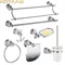 Banheiro-Ensemble de quincaillerie de bain en laiton poli chromé, accessoires HOProducts, cristal et