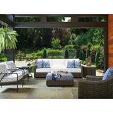 Tommy Bahama Outdoor Cypress Point Ocean Terrace Long Sofa Wicker/Rattan/Sunbrella® Fabric Included in Brown/Gray | Wayfair 3900-33-42