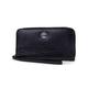 Timberland Damen Leder RFID Zip Around Wallet Clutch mit Handschlaufe, Black (Lizard), Einheitsgröße