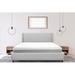 Blissful Nights Brooklyn Low Profile Platform Bed Upholstered/Polyester in Gray | 41 H x 87.75 W x 65.75 D in | Wayfair UBBRO-Q