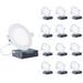 Infibrite 4" Ultra Slim 6000K IC LED Canless Recessed Lighting Kit in White | 1 H x 4.3 W in | Wayfair IB-001-6-9W-WH-12PK