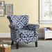 Club Chair - Three Posts™ Baby & Kids Christiana Tight Back Club Chair Polyester in Blue/White/Navy | 34.75 H x 29.25 W x 31 D in | Wayfair