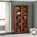 World Menagerie Didier Solid Wood Standard Bookcase Wood in Gray/Black | 72 H x 45 W x 13.75 D in | Wayfair WLDM8173 40131002