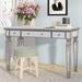 House of Hampton® Danielynn Glass Desk Wood/Glass in Brown/Gray | 30 H x 48 W x 23 D in | Wayfair WRLO1812 40159336