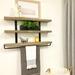 Foundry Select Spenser 3 Piece Pine Solid Wood w/ Towel Bar Wood in Gray | 23 H x 37 W x 5.5 D in | Wayfair 91129EC8732D470EB4852FE85A453EB5