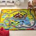 72 x 60 x 0.25 in Rug - Zoomie Kids Weranna Animal Safari Vehicle Educational Learning Game Play Non Slip Kids Rug Carpet Classroom Mat | Wayfair