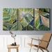 Beachcrest Home™ Sun Tipped Tropicals - 3 Piece Wrapped Canvas Print Set Canvas in Blue/Green/Indigo | 12 H x 24 W x 1 D in | Wayfair