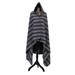 Gracie Oaks Washable Wool Alpine Stripe Hooded Throw Wool in Brown/Gray | 48 H x 72 W in | Wayfair B2969C4B0D474141BE79CAFBAE574241