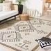 White 60 x 36 x 0.16 in Area Rug - Kelly Clarkson Home Mickey Southwestern Handmade Flatweave Jute Ivory/Black Area Rug Jute & Sisal | Wayfair