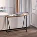 17 Stories Blandon Counter Height Dining Table Wood/Metal in Black/Brown/Gray | 40.25 H x 47.75 W x 16.25 D in | Wayfair