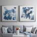 Red Barrel Studio® Blue Velveteen - 2 Piece Picture Frame Painting Print Set on Canvas Canvas, in Blue/Green/Indigo | Wayfair