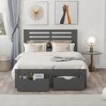 Red Barrel Studio® Twin Size Platform Bed w/ Drawer, White Wood in Gray | 40.6 H x 54.1 W x 75 D in | Wayfair A3B25B6B9D304FFF80CFB94AAA2D0815