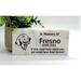 Trinx Golden Retriever Memorial Stone- Personalized Pet Burial Marker- Marble Memorial Stone Stone in Gray | 4 H x 8 W x 0.25 D in | Wayfair