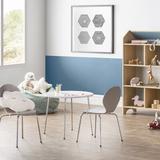 Isabelle & Max™ Milsom Round Play Table & Chair Set Wood/Metal in White | 20 H x 23.75 W in | Wayfair 011C80425FEE428F85345AC5A2D31358