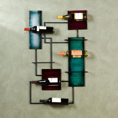 Wine Storage Wall Sculpture by BrylaneHome in Black