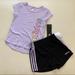 Adidas Matching Sets | Adidas Cute Girl Shorts Set 2185 | Color: Gray/White | Size: 24mb