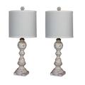 Cory Martin Pair Of 26 In Cottage Antique White Resin Table Lamp - Fangio Lighting W-6241CAW-2PK