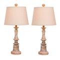 Cory Martin Pair Of 26.5 In Cottage Antique Beige Resin Table Lamp - Fangio Lighting W-6240CABG-2PK