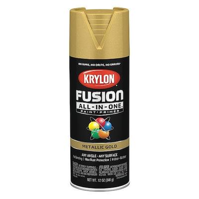KRYLON K02770007 Metallic Spray Paint, Gold, Metallic, Solvent, 12 oz
