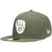 Men's New Era Olive Milwaukee Brewers White Logo 59FIFTY Fitted Hat